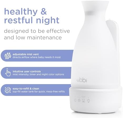 Ubbi Ultrasonic Humidifier, Easy Top-Fill Design - Image 3
