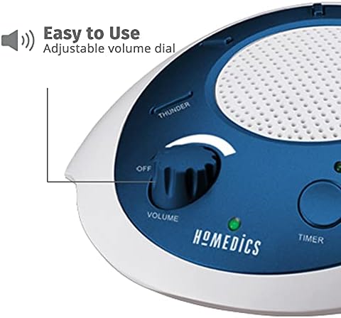 Homedics SoundSleep White Noise Sound Machine,Blue,Small Travel Sound Machine with 6 Relaxing Nature Sounds,Portable-Sound Therapy for Home,Office,Nursery,Auto-Off Timer,by Homedics,(Pack of 3) - Image 5