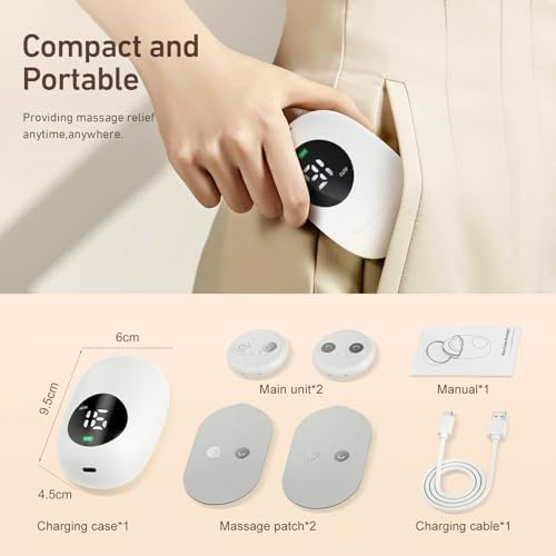 Wireless TENS Unit, Health Expert,Protable Massager,Muscle Stimulator with LCD Screen and Charging Box - Image 5