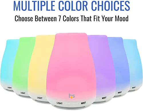 HealthSmart Essential Oil Diffuser, Cool Mist Humidifier and Aromatherapy Diffuser with 150ML Tank Ideal for Small Rooms, Adjustable Timer and Mist Mode, White - Image 2