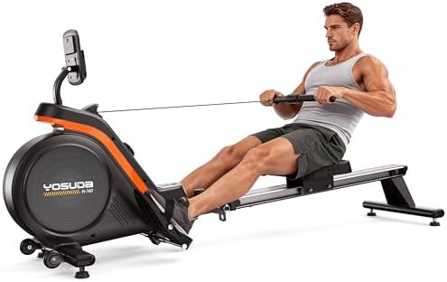 YOSUDA PRO Magnetic Rowing Machine for Home Use-Foldable Rower with 400lbs Weight Capacity and 16 Level Resistance by YOSUDA