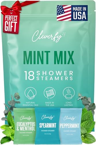 Cleverfy Eucalyptus Shower Steamers, Aromatherapy Gifts for Men, 18 Tablets by Cleverfy