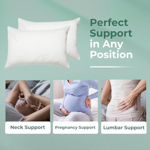 Snuggle-Pedic Travel Shredded Memory Foam Support Pillow - Compact Cooling Ergonomic Design for Side Sleepers, Pregnancy, Post-Surgery, Neck and Lumbar Support - Lightweight & Washable - USA Quality - Image 3