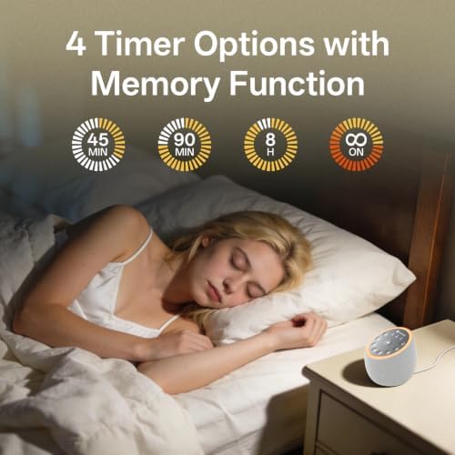 Hotmoon Sound Machine for Sleep, Cocoon 2, 40 Sounds, Dual-Speaker, Plug in - Image 5