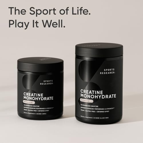 Sports Research® Creatine Monohydrate Powder 5g, Unflavored (100 Servings) - Image 6