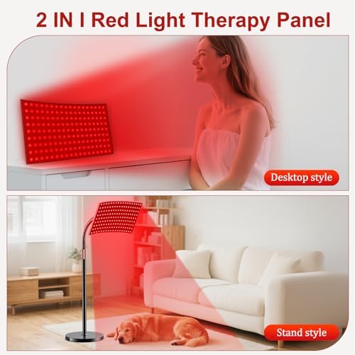 Red Light Therapy for Body Face, Infrared Light Therapy Lamp with Adjustable Stand, 660nm and 850nm Near Infrared LED Lights Panel, Red Infrared Lamp for Full Body - Image 6