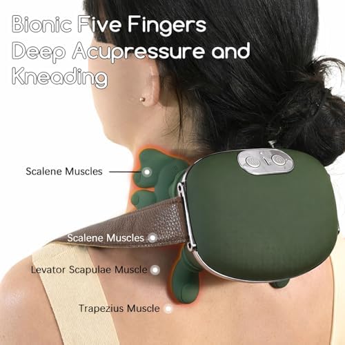 Neck and Shoulder Massager, Professional Shiatsu Neck Massager, Portable Deep Tissue 4D Kneading with Heat, Intelligent Simulated Human Hand Design for Pain Relief and Muscle (Man and Woman) - Image 6