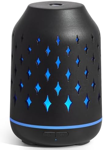 InnoGear 150ml Ceramic Essential Oil Diffusers for Home Humifidier, Black by InnoGear