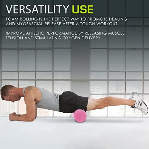 ProsourceFit High Density Foam Rollers 36 - inches long,Firm Full Body Athletic Massage Tool for Back Stretching, Yoga, Pilates, Post Workout Muscle Recuperation, Pink - Image 5