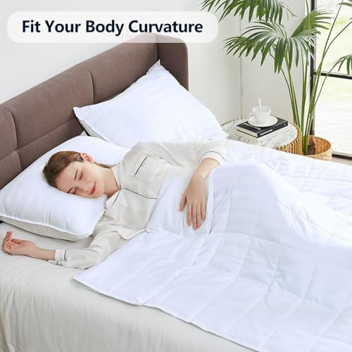 Weighted Blanket Kids (36"x48" 5lbs),Ultra Soft and Cozy Cooling Weighted Blanket Kids,Heavy Blanket with Machine Washable Soft Blanket, Ivory - Image 2