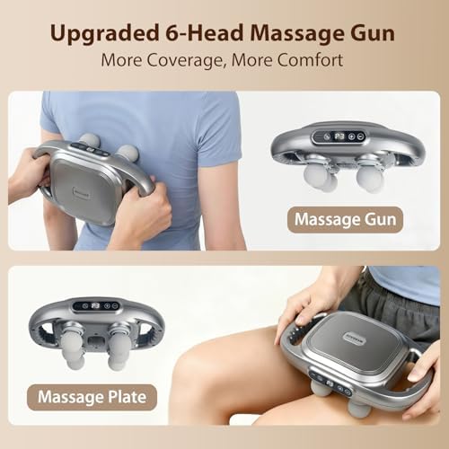 6 Head Massage Gun,Muscle Massager Deep Tissue, Back Massager - Image 6