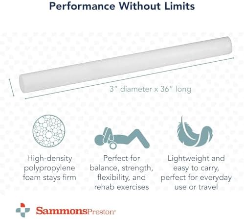 Sammons Preston Foam Therapy Roll, Back Roller, Exercise, Muscle, Yoga, 3" - Image 2