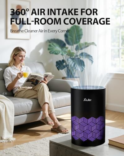 FreAire Air Purifiers for Bedroom Up to 1086 Ft², KN6391RGB, Black - Image 3