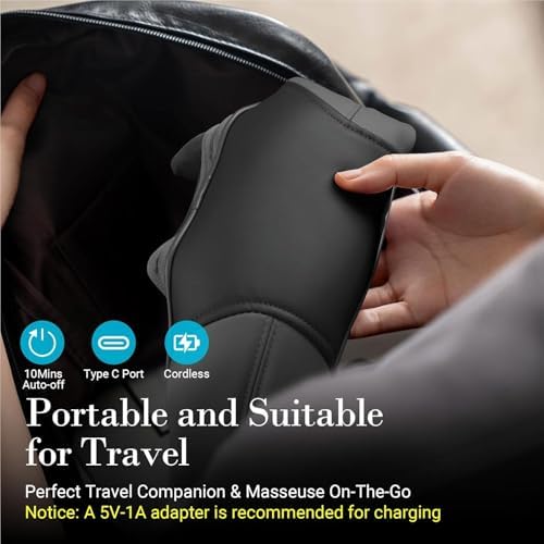 Cordless Neck and Shoulder Massager with Heat for Pain Relief Deep Tissue - Image 5