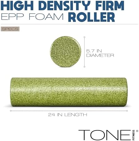 Tone Fitness High Density EPP Foam Exercise Foam Roller for Yoga, Pilates, Stretching, Massage, and Recovery | Multiple Sizes and Colors - Image 4