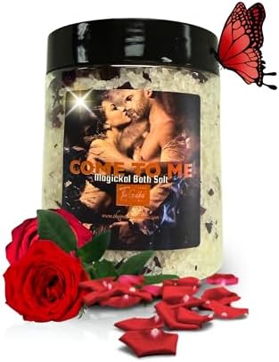 Come to Me Bath Salts 12oz – Spiritual Love Ritual Bath Soak – Manifestation & Attraction Bath for Witchcraft, Wiccan, Pagan & Metaphysical Self Care by TheGoddessofFlame