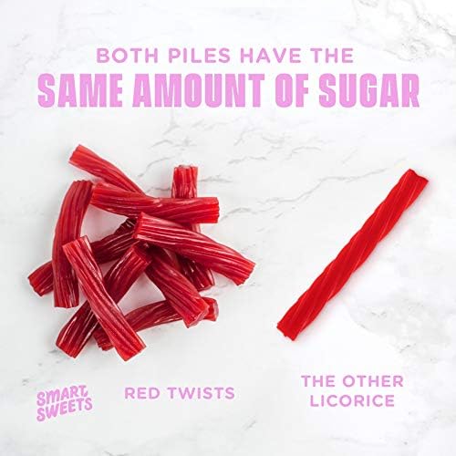 SMART Sweets RED Twists 4 Pack Healthier Version of TWIZLERS 92% Less Sugar 12 Grams of Fiber Plant Based Vegan Keto Friendly ONLY 110 Calories and 2 g Sugar - Image 3