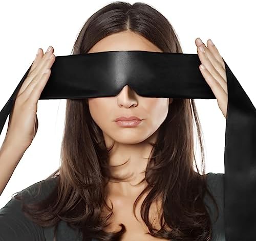 FRESHME Satin Sleep Mask - Comfortable Eye Mask Blindfold for Women Men Soft Adjustable Blackout Eye Cover Shade for Night Sleeping Travel Meditation Pure Black Valentine's Day Gift 160cm/63in by FRESHME
