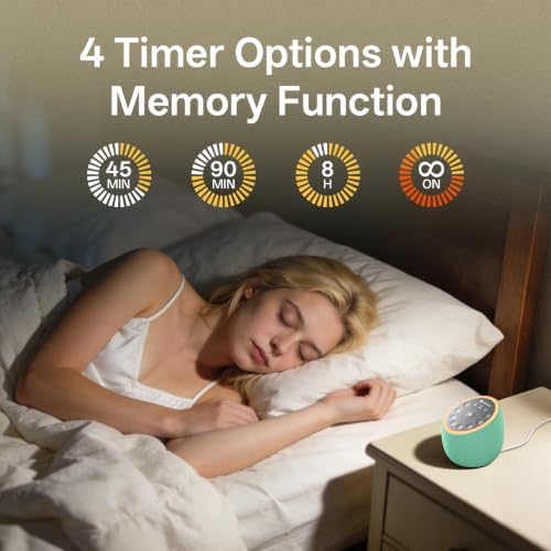 Hotmoon Sound Machine for Sleep, Cocoon 2, 40 Sounds, Dual-Speaker, Plug in - Image 5