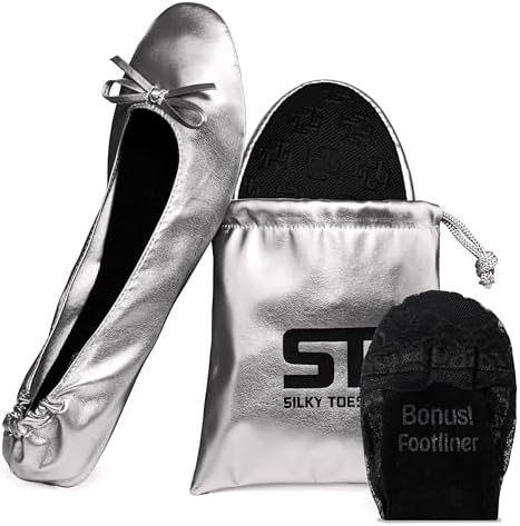 Foldable Flats for Women, Portable Ballet Shoes for Wedding &Travel Comfort by SilkyToes