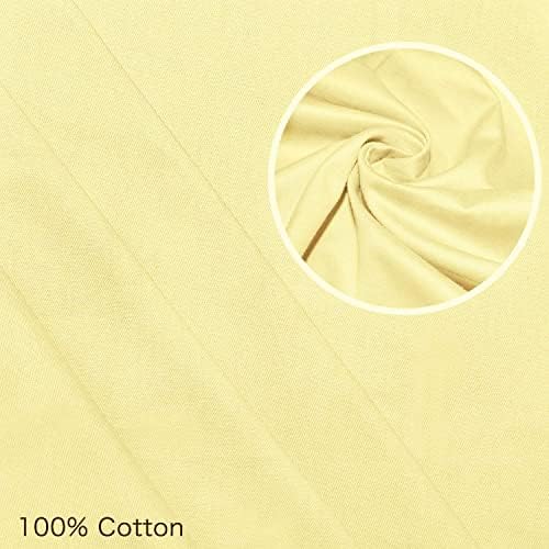 YEMYHOM 100% Cotton Weighted Blanket Cover 60"x80", Soft Removable Duvet Cover for Heavy Blanket, Machine Washable（Yellow） - Image 6