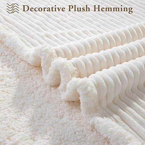 LBRO2M Sherpa Fleece Bed Blanket Super Soft Plush Warm Throw Twin 65"X90" - Image 4