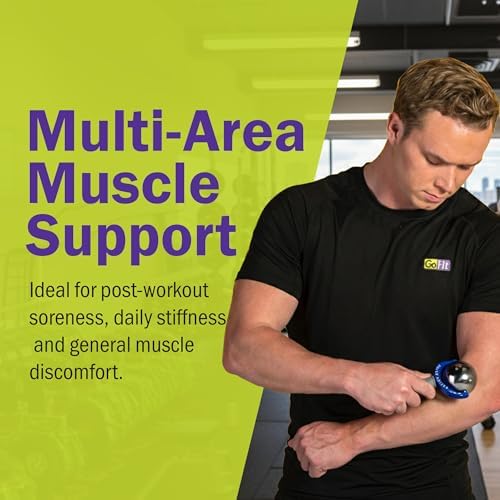 GoFit Polar Roller Cold Compression Therapy Blue 9.8 x 4.8 x 2.8, Massage Polar Roller - Image 3