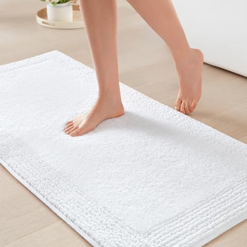 Madison Park Splendor Reversible 100% Cotton Bath Rug, 24 x 44, White by MADISONPARK