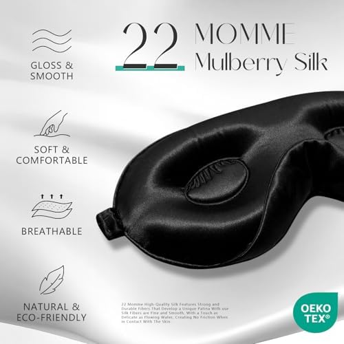 ZIMASILK Adjustable 3D 22 Momme 100% Mulberry Silk Sleep Mask - Image 2