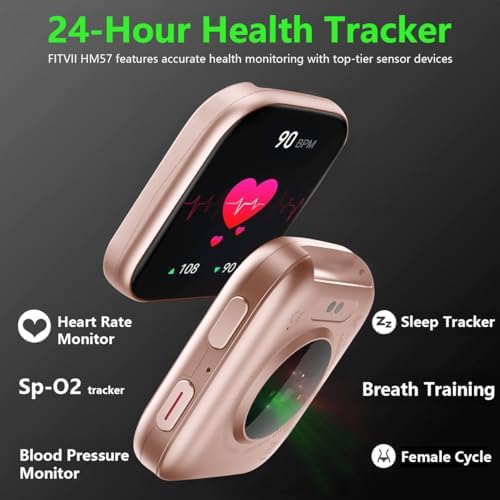 FITVII Health & Fitness Tracker (Answer/Make Calls), Smart Watch with 24/7 Heart Rate and Blood Pressure, Sleep Tracking, Blood Oxygen Monitor, 120+ Sport Modes Activity Tracker for Women Men - Image 3