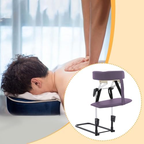 Mattress Top Massage Kit Adjustable Headrest Massage SPA Portable Sturdy Face Down Pillow with Armrest, Purple - Image 4