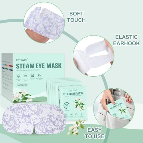 XPCARE 48 Pack Steam Eye Mask Disposable for Dry Eyes Cornea Care (Jasmine) - Image 2