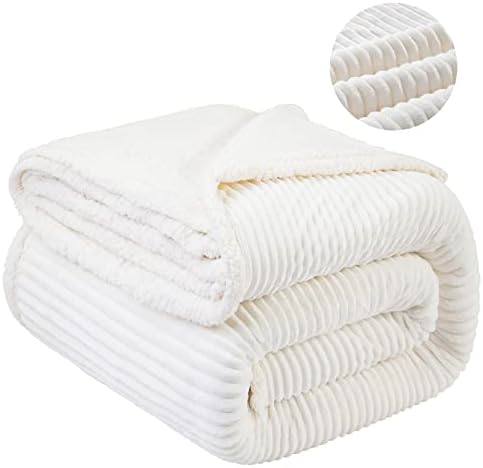 LBRO2M Sherpa Fleece Bed Blanket Super Soft Plush Warm Throw Queen 90"X90" by LBRO2MBedding