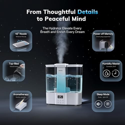 AEOCKY Geek-Level Ultrasonic Humidifier, 4L Top-Fill Cool Mist Diffuser - Image 5