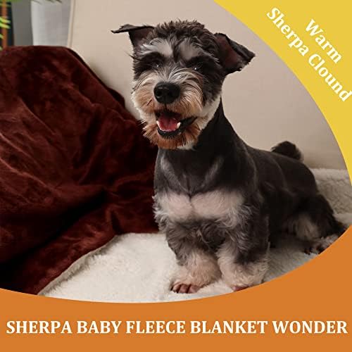 NANPIPER Baby Sherpa Blanket,Warm Toddler Throw Blanket,Soft Newborn Fleece Blanket for Winter (Brown,30x40 inches) - Image 6