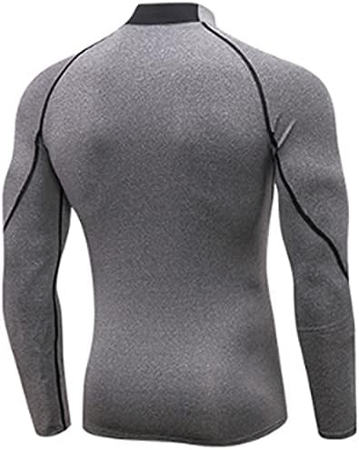 SPVISE Men's Compression Shirts Long Sleeve Mock Turtleneck Workout Tops - Image 5