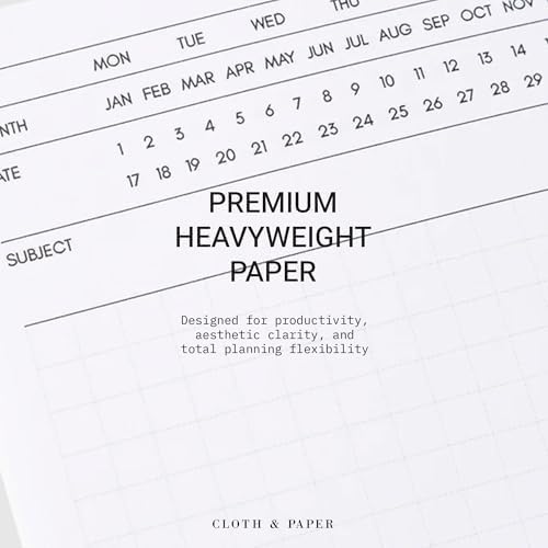 Cloth & Paper Travel Notebook | Executive Notes – Café Noir | Pocket Plus Executive Notebook 3.2" x 6" | Professional Notebook with Date, Day & Subject Layout for Meetings & Work – Soft Touch Cover - Image 4