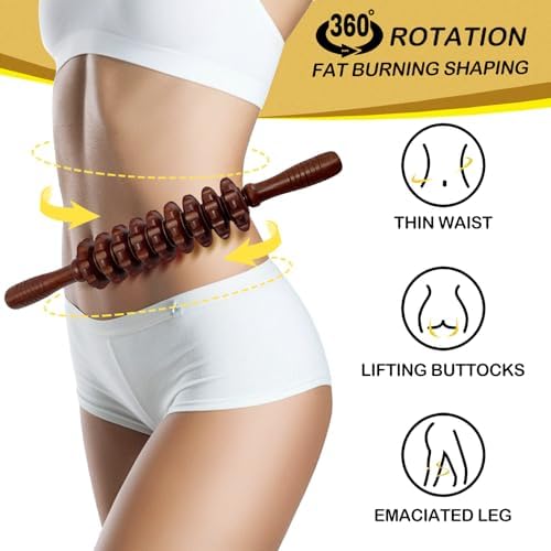 Wood Therapy Massage Roller Stick for Muscle Relief & Cellulite Reduction - Image 4