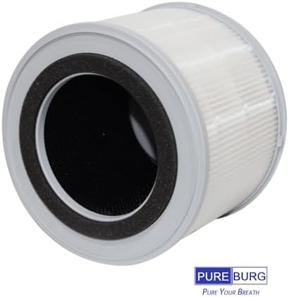 PUREBURG Replacement Filter Compatible with Broan NuTone Air Purifier Model BNAP-100, H13 True HEPA and Activated Carbon Multi-Layer Filtration, Pack of 2 - Image 3