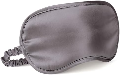 LULUSILK Mulberry Silk Sleep Eye Mask for Sleeping Women Men, Charcoal Gray by LULUSILK