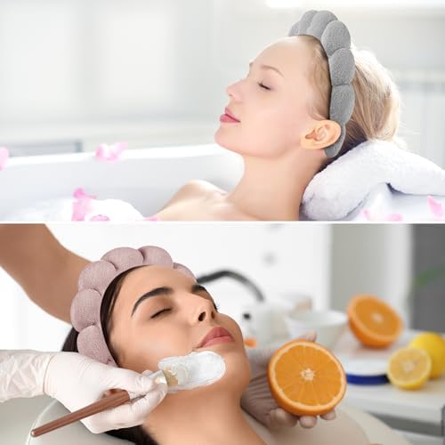 Ztomine Spa Headbands for Washing Face or Facial, Set of 2 Skincare Headbands, Terry Cloth Headband Wash Combo Pack - Puffy Makeup Washing, Mask, Skin Treatment - Image 5