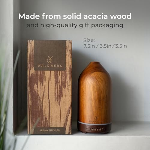 WALDWERK Diffuser (100ml) Made of Premium Acacia Wood - Essential Oil Diffuser for a Pleasant Indoor Atmosphere - Diffusers for Home - Aromatherapy Diffuser - Oil Diffuser - Image 6