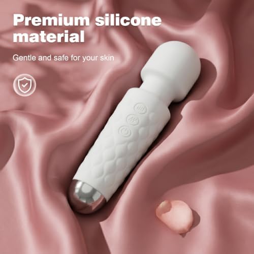 Upgraded Mini Portable Handheld Massager - Multiple speeds and Modes, White - Image 3