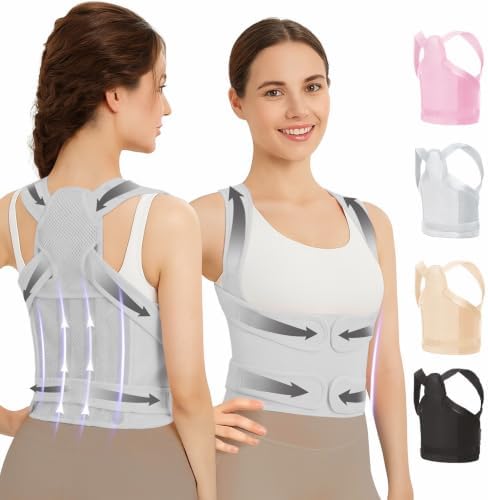 Posture Corrector for Women & Men, Adjustable Full Back Brace Support by Unknown