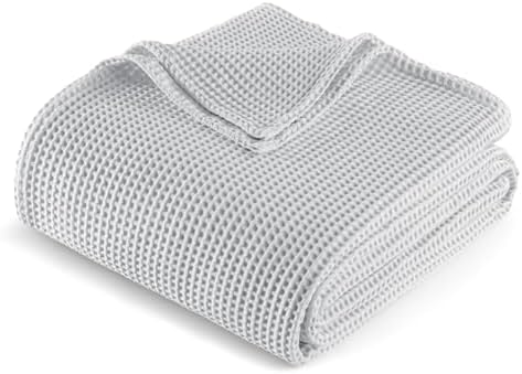 Exclusivo Mezcla 100% Cotton Breathable Waffle Blanket King Size, 90"x104" by ExclusivoMezcla