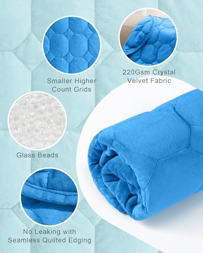 Cottonblue Small Weighted Lap Blanket 7lbs for Adults Teens 24"x29", Cozy - Image 4