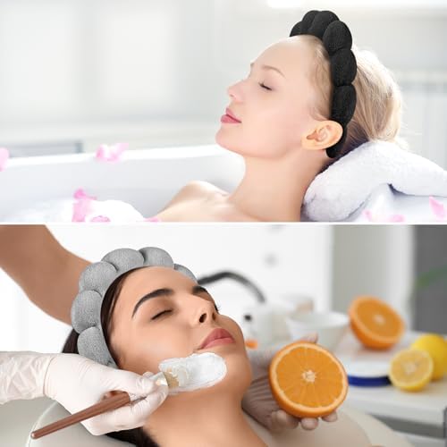 Ztomine Spa Headbands for Washing Face or Facial, Set of 2 Skincare Headbands, Terry Cloth Headband Wash Combo Pack - Puffy Makeup Washing, Mask, Skin Treatment - Image 5