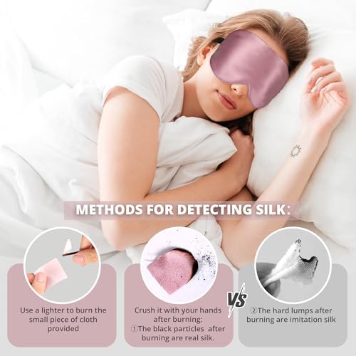 Sleep Mask, 100% 22 Momme Mulberry Silk Eye Mask with Adjustable Strap - Image 4