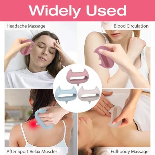 Relief Head & Body Acupressure Massager - Flexible Silicon Tool for Headache, Neck, Shoulder, Leg Pain, Muscle Fatigue & Circulation Boost - Post-Workout Recovery & Full-Body Massage (Blue) - Image 5