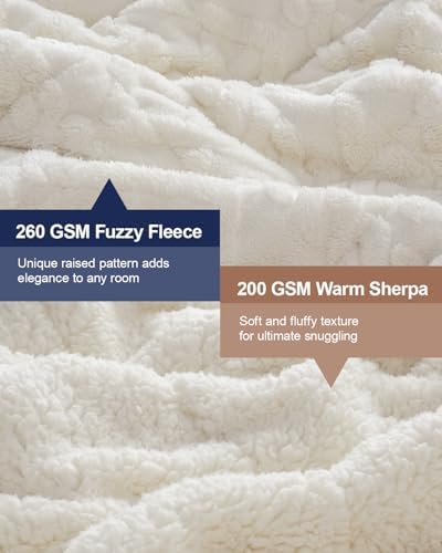 Ultra Soft Sherpa Weighted Blanket for Adults, 60"x80" 15lbs Heavy Blankets - Image 3